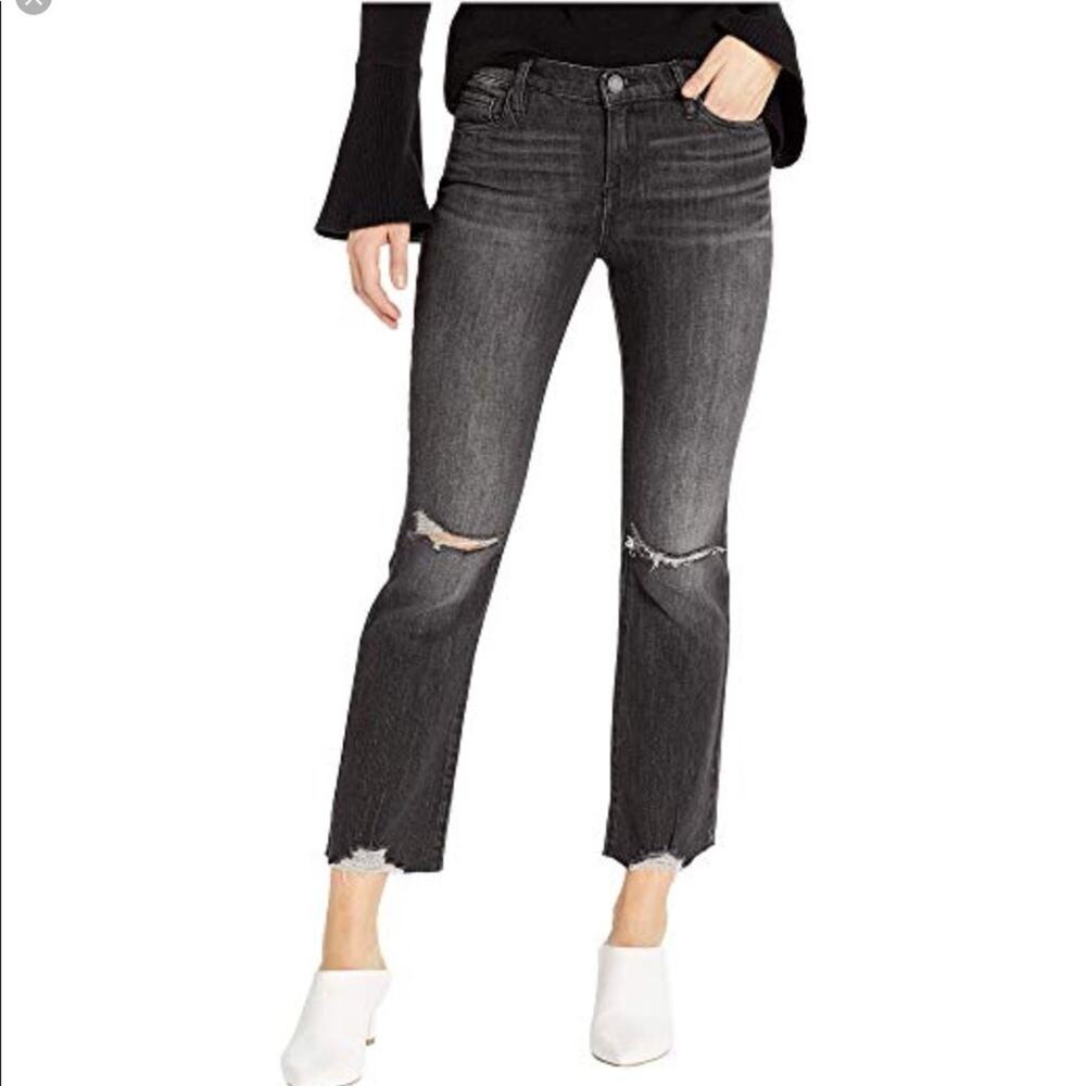 NWT Blank NYC The Varick Barracuda Kick Flare Frayed Cropped Jeans Size 27